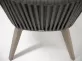 krzesło ogrodowe z nogami teak SANTANDER szare siedzisko poszarzany teak