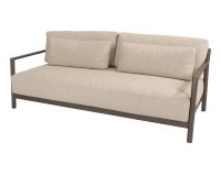 Nowoczesna sofa ogrodowa aluminiowa brązowa CAPRESI 4SO z poduszkami beżowymi