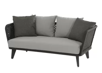 Ekskluzywna sofa ogrodowa BELIZE ciemnoszara wygodne poduszki