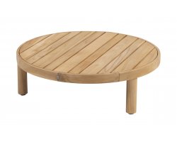 Okrągły stolik kawowy FINN Ø80 z drewna teakowego premium