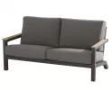 Sofa ogrodowa ekskluzywna CAPITOL aluminiowa ciemnoszara