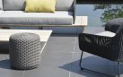 okrągła nowoczesna pufa ogrodowa z liny polipropylenowej MUFFIN