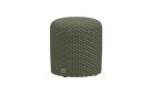 okrągła nowoczesna pufa ogrodowa z liny polipropylenowej MUFFIN ZIELONA