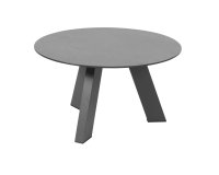 Okrągły stolik kawowy ogrodowy COSMIC Ø65 grafitowy z blatem HPL