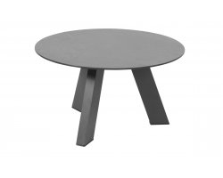 Okrągły stolik kawowy ogrodowy COSMIC Ø65 grafitowy z blatem HPL