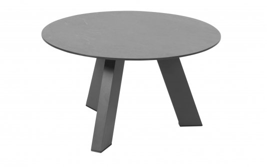Okrągły stolik kawowy ogrodowy COSMIC Ø65 grafitowy z blatem HPL