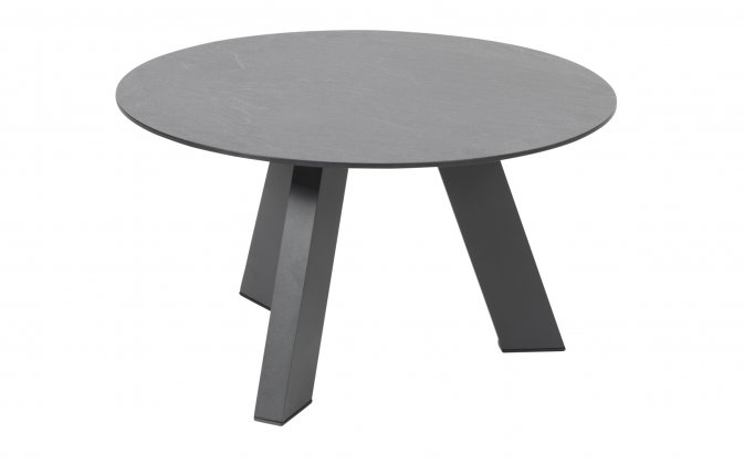 Okrągły stolik kawowy ogrodowy COSMIC Ø65 grafitowy z blatem HPL