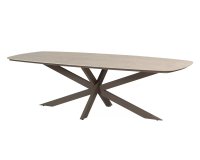 Stół ogrodowy ceramiczny o kształcie beczkowatym blatu NEVADA 4SO noga antracytowa