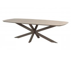 Stół ogrodowy ceramiczny o kształcie beczkowatym blatu NEVADA 4SO noga antracytowa