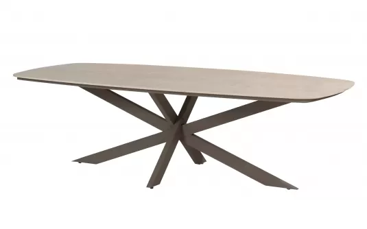 Stół ogrodowy ceramiczny o kształcie beczkowatym blatu NEVADA 4SO noga antracytowa