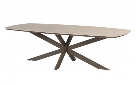 Stół ogrodowy ceramiczny o kształcie beczkowatym blatu NEVADA 4SO noga antracytowa Stół ogrodowy ceramiczny o kształcie beczkowatym blatu NEVADA 4SO noga antracytowa