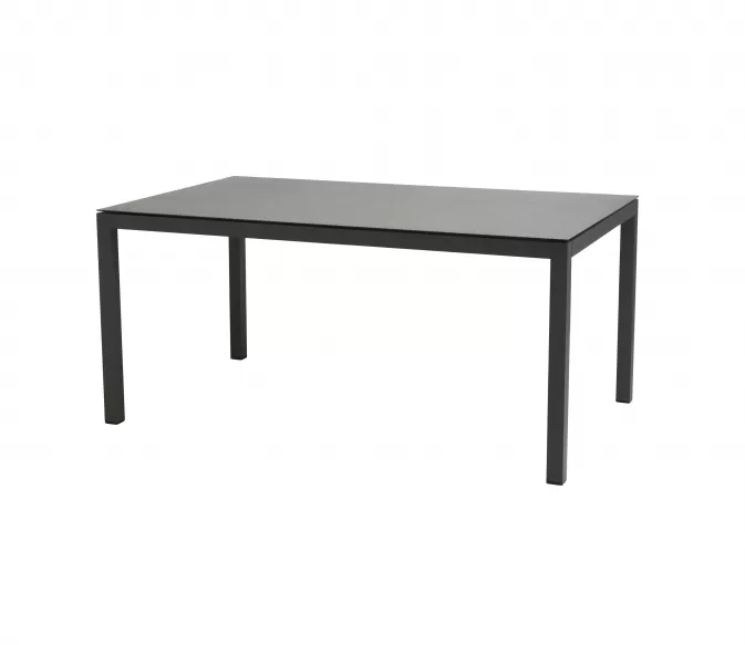 aluminiowy ciemnoszary stół ogrodowy 160 x 95 cm