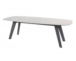 Stół na taras z ceramicznym blatem MONTANA 4SO 240x103 cm nogi antracyt blat szary