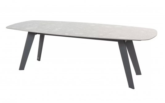 Stół na taras z ceramicznym blatem MONTANA 4SO 240x103 cm nogi antracyt blat szary