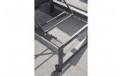 Aluminiowy leżak ogrodowy z kółkami DELTA nowoczesny ciemnoszary poduszka Carbon AllWeather