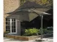 Ciemnoszary aluminiowy parasol ogrodowy PALERMO 3,5x3 noga boczna poszycie Spuncrylic ciemnoszare
