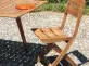 składane krzesło z drewna akacji