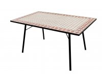 stół ogrodowy 150x90 z blatem z mozaiki