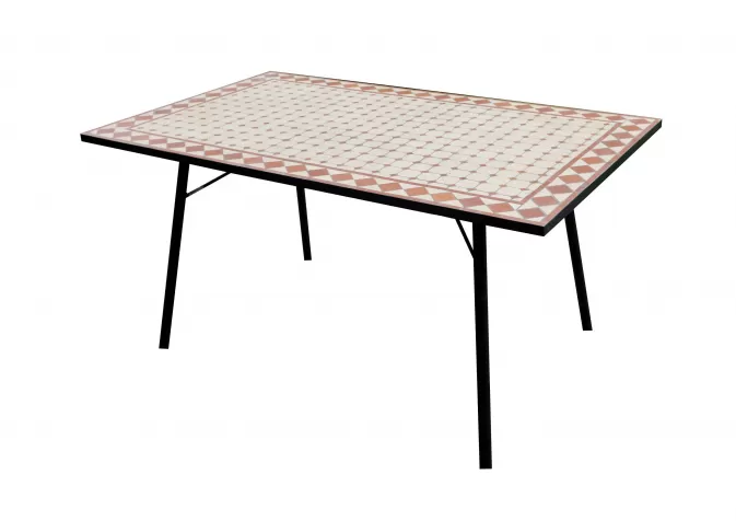 stół ogrodowy 150x90 z blatem z mozaiki