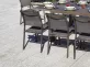 krzesło aluminium powłoka drewnopodobna ciemna