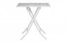 LUCCA stół ogrodowy składany aluminiowy 60×60 biały