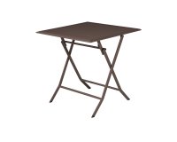 LUCCA stół ogrodowy składany aluminiowy 60×60 kawowy