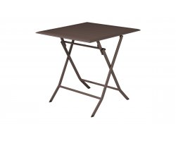 LUCCA stół ogrodowy składany aluminiowy 60×60 kawowy