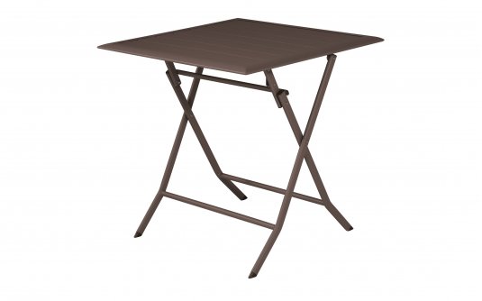 LUCCA stół ogrodowy składany aluminiowy 60×60 kawowy