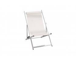 Leżak skłądany plażowy aluminiowy kremowy REGISTA