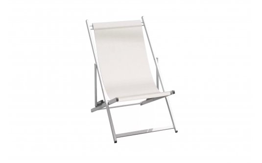 Leżak skłądany plażowy aluminiowy kremowy REGISTA