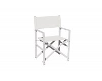 Kremowe krzesło skłądane aluminiowe reżyserskie REGISTA