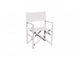 Kremowe krzesło skłądane aluminiowe reżyserskie REGISTA
