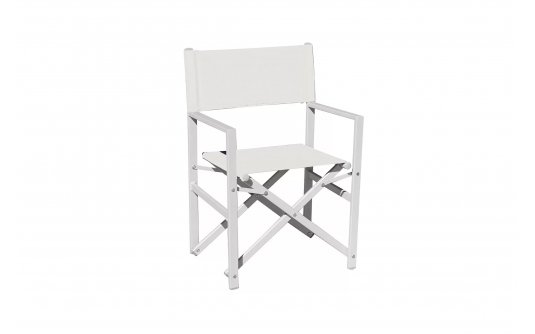 Kremowe krzesło skłądane aluminiowe reżyserskie REGISTA Kremowe krzesło skłądane aluminiowe reżyserskie REGISTA