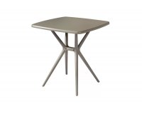 Beżowy stolik kawiarniany tworzywo sztuczne 70x70 MAROLA 