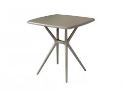 Beżowy stolik kawiarniany tworzywo sztuczne 70x70 MAROLA 