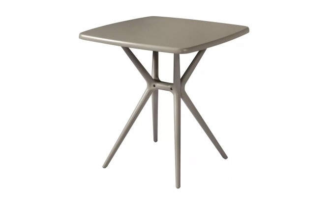 Beżowy stolik kawiarniany tworzywo sztuczne 70x70 MAROLA 