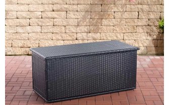 czarna skrzynia na poduszki z technorattanu