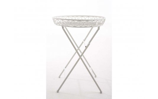 składany stolik okrągły z obramowaniem metalowy składany stolik okrągły z obramowaniem metalowy