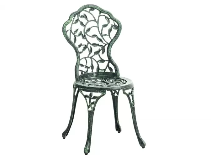 zielone krzesło w stylu indyjskim aluminiowe