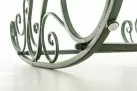 jasnozielony fotel bujany metalowy