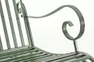 jasnozielony fotel bujany metalowy