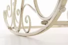 kremowy fotel bujany metalowy retro