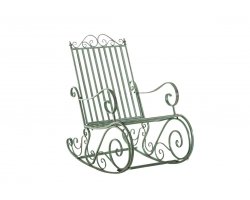 jasnozielony fotel bujany metalowy