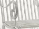 biały antyczny  fotel bujany retro metalowy