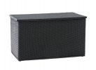 skrzynia ogrodowa technorattan czarna