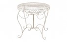 Stół metaloplastyka kolor kremowy antyczny okrągły 90 cm