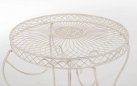 Stół metaloplastyka kremowy antyczny okrągły 90 cm