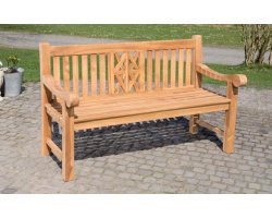 Klasyczna ławka teak FLRYDA o szer. 120 cm