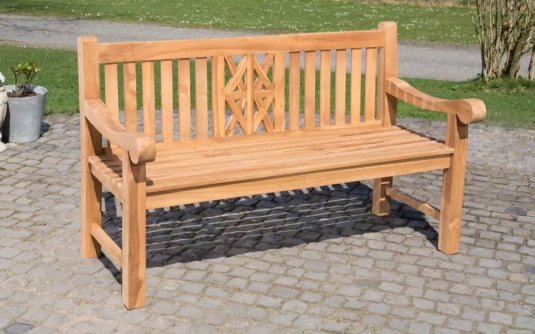 Klasyczna ławka teak FLRYDA o szer. 120 cm Klasyczna ławka teak FLRYDA o szer. 120 cm