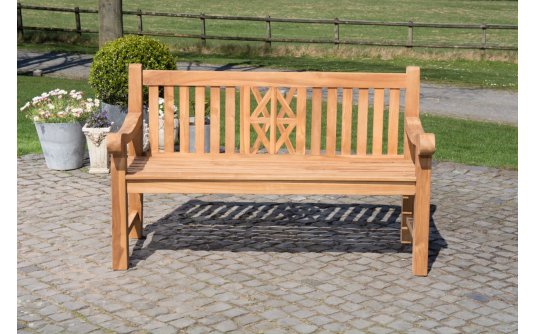 ławka ogrodowa z drewna teakowego 180 cm stylowa